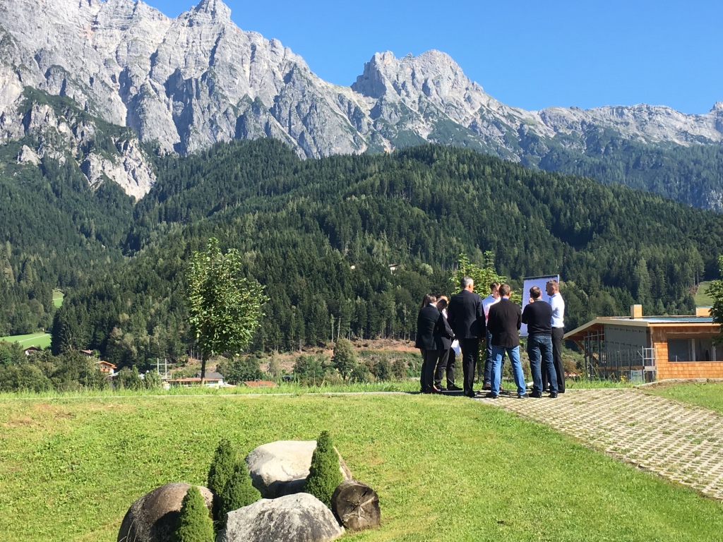 An outdoor working session at one of our recent workshops in Austria.