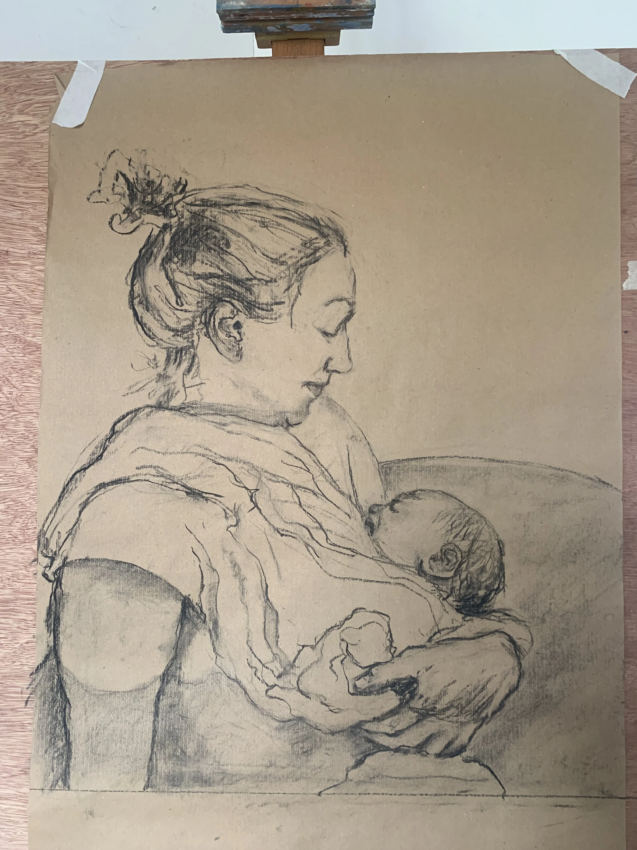 Pool birth sketch for work in progress 