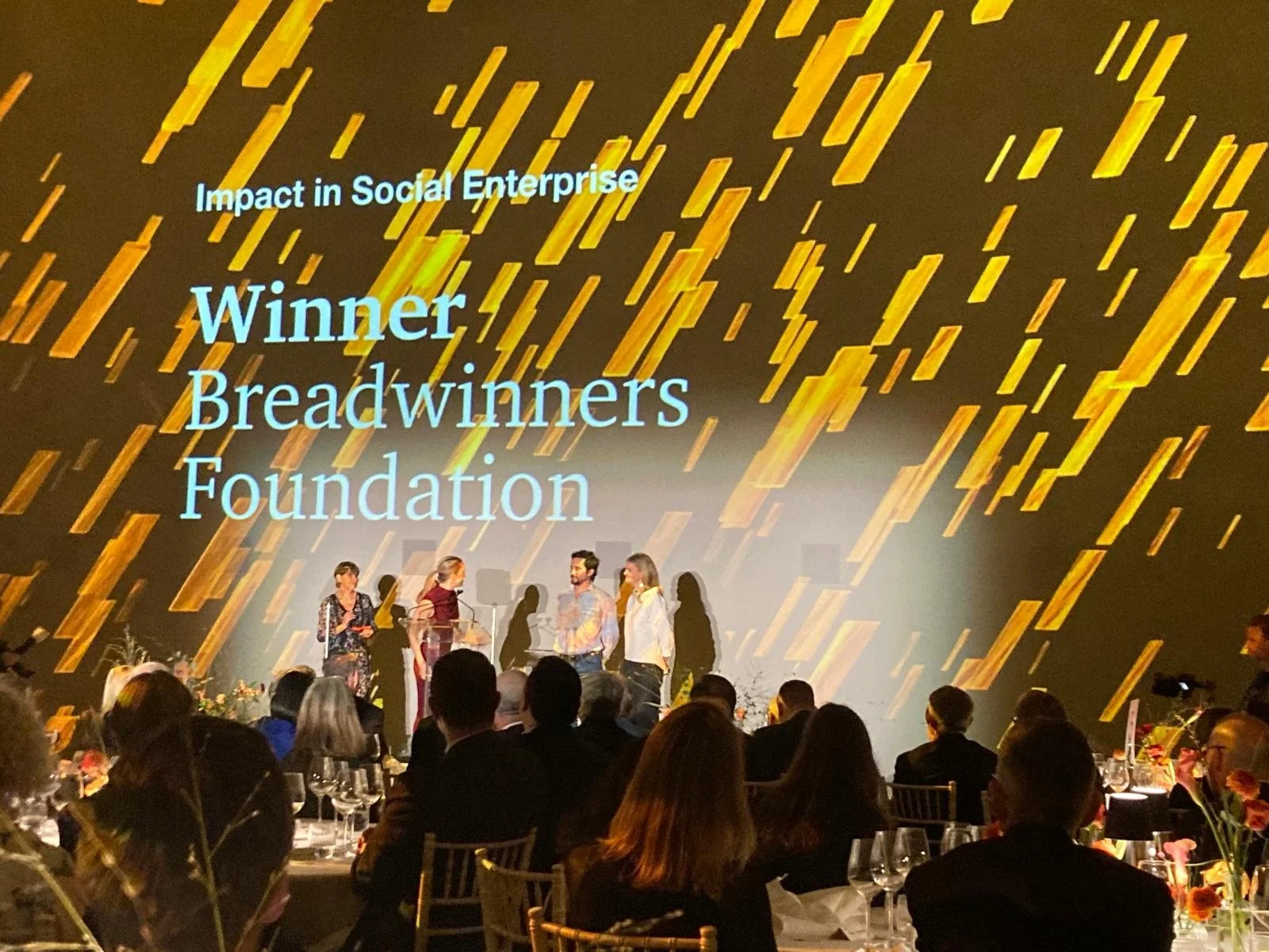 Breadwinners announced winner of the "Impact in Social Enterprise 202 Award at the PwC Building Trust Awards