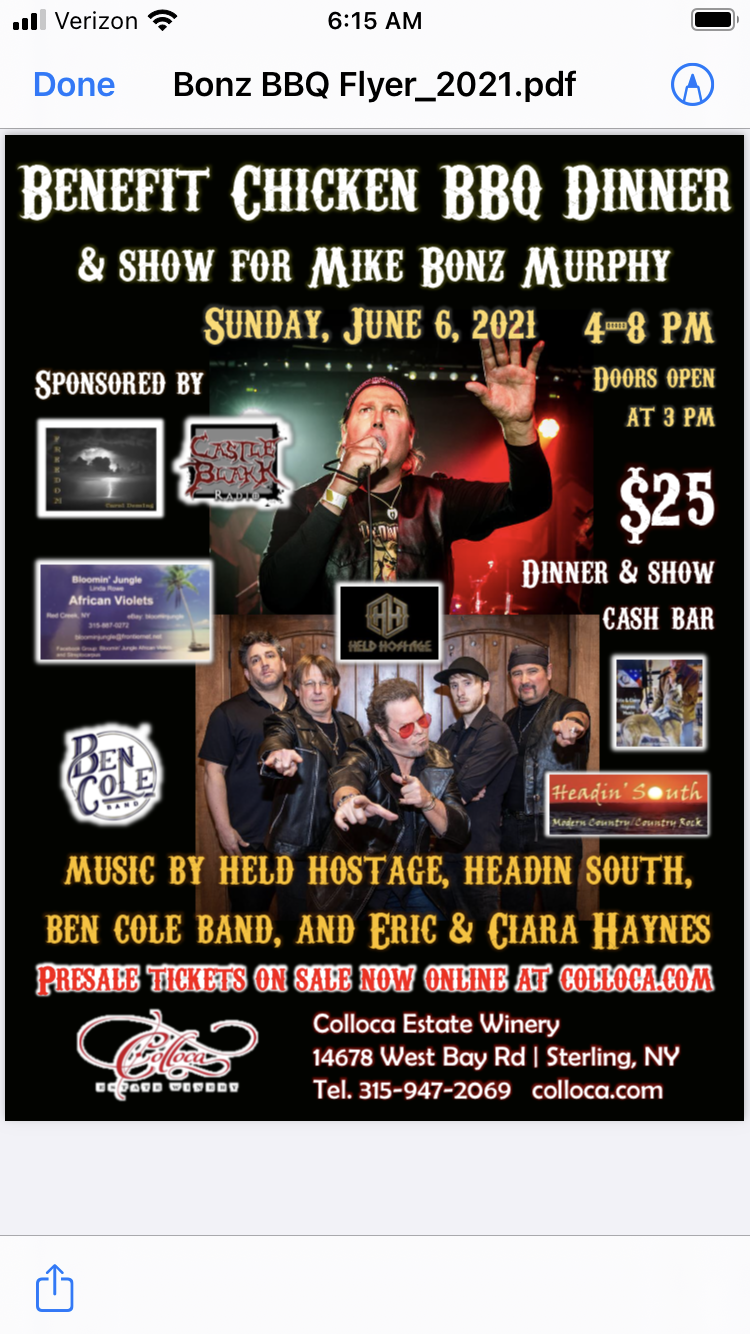 Benefit Concert for Mike Bonz Murphy