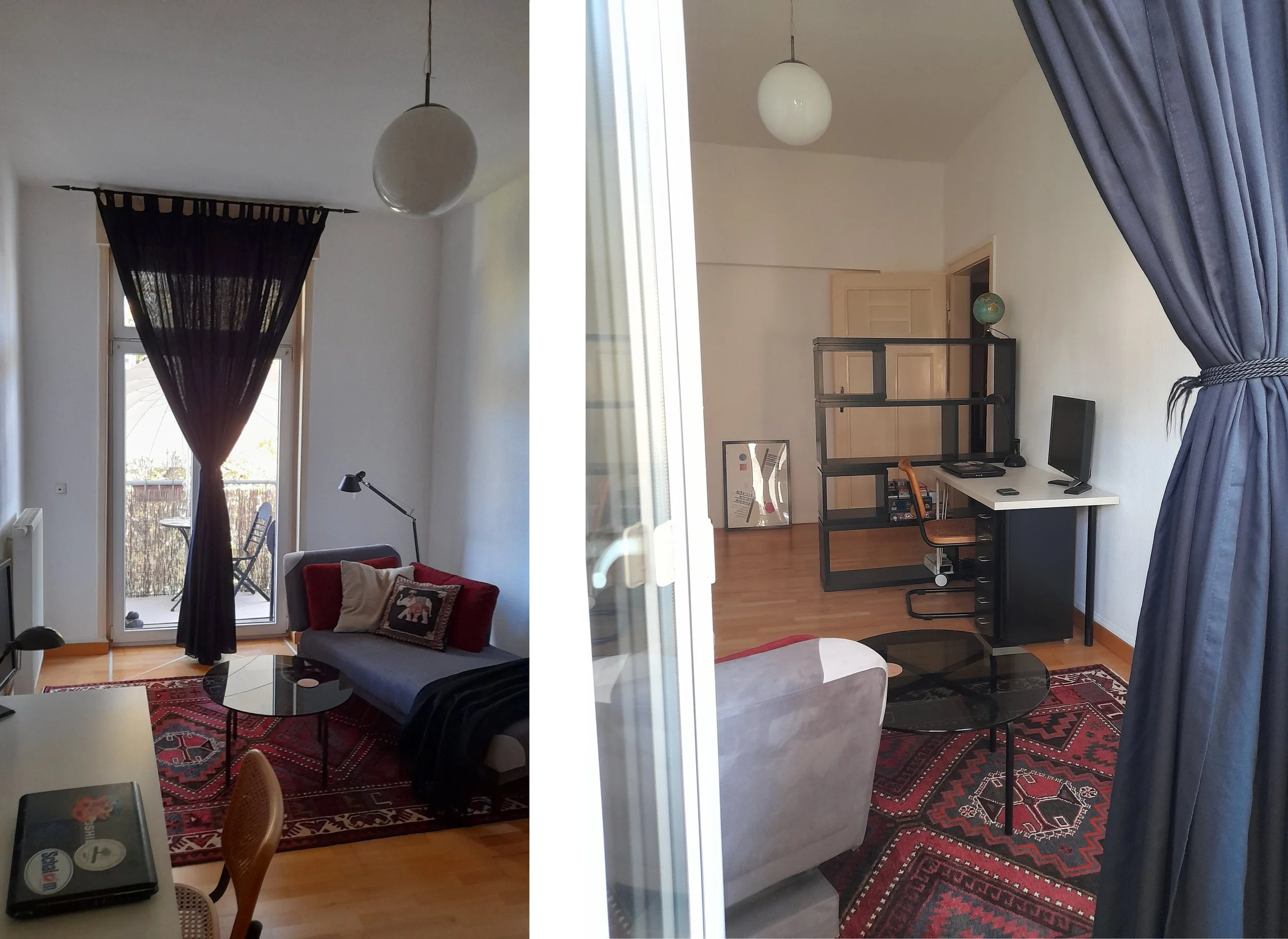 Ruhiges und sonniges Zimmer mit eigenem Balkon in 2er-WG, auf Wunsch auch möbliert möglich.