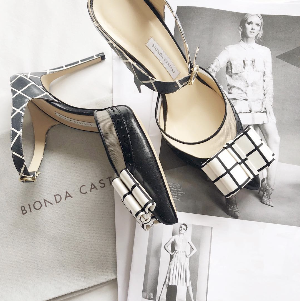 @ carolinelcoker The Forgotten Files PART 2: B I O N D A C A S T A N A 💙 #SOTD #Heels #Mules #BiondaCastana #Shoes #Monochrome
