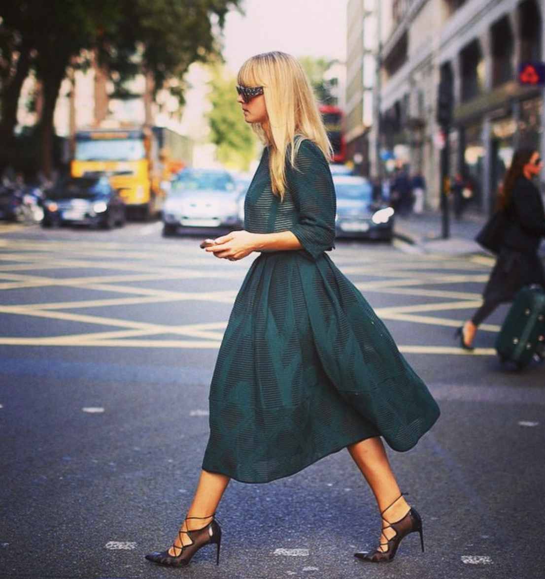@ moshalundstrom 📷 @nytimesfashion #regram @altamiranyc 💋 running to Erdem in @tibi two-piece and @biondacastana heels #girlinBC