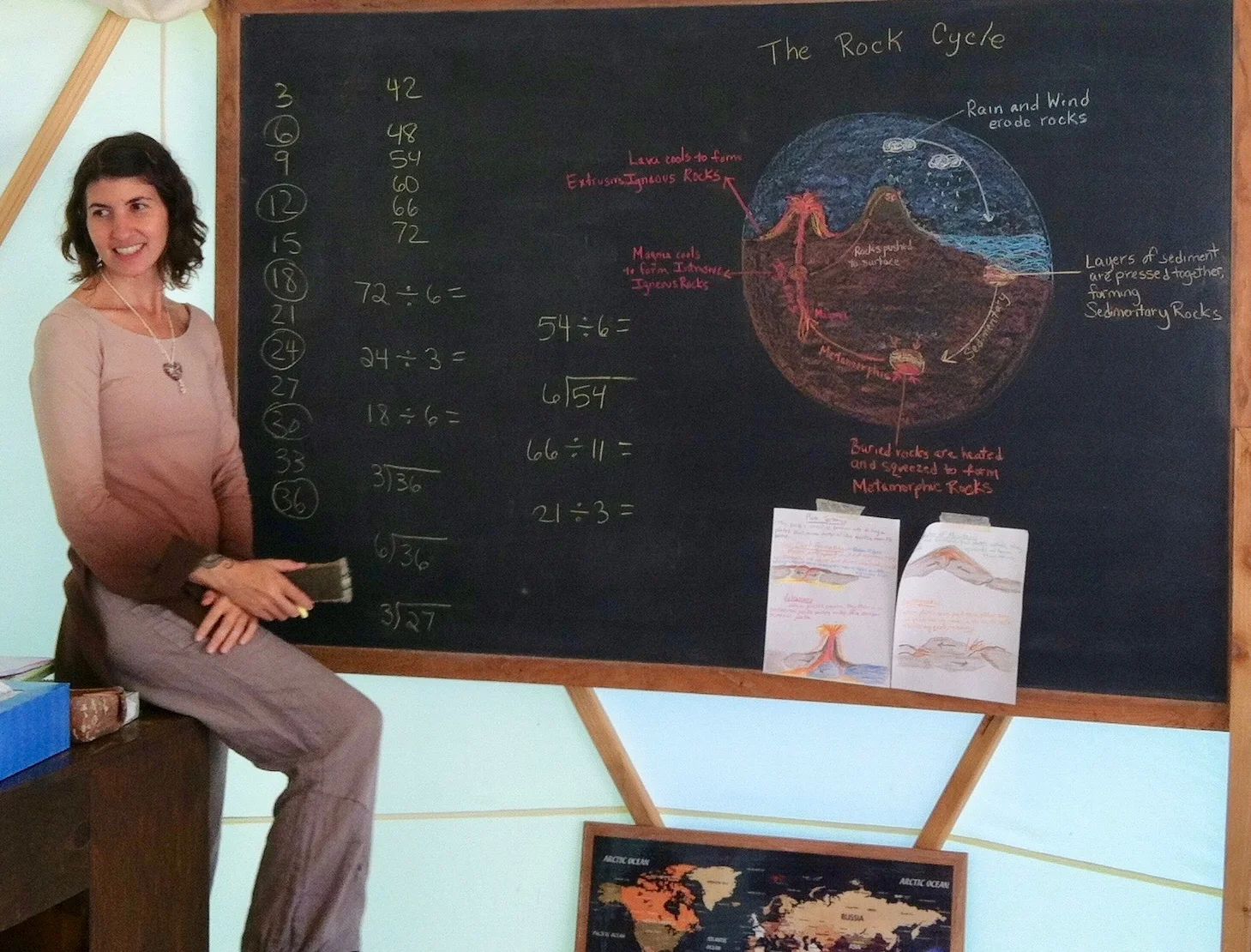 The rock cycle is studied during a Geology & Minerology Block