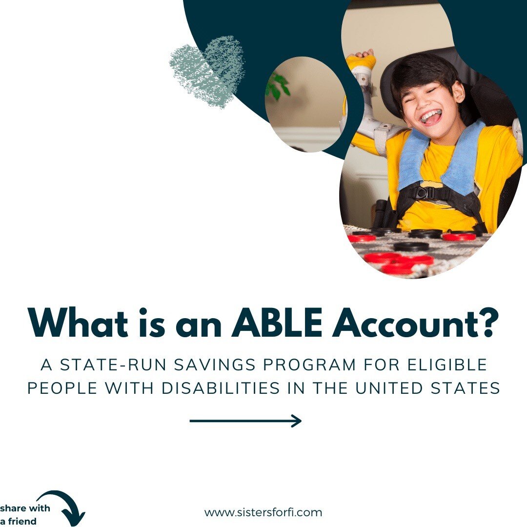 Today, sharing information on an ABLE Account. It works very similar to a #529plan. An ABLE Account can help you save or invest for a family member who incurred a disability before the age of 26. Earnings and withdrawals are tax free as long as it is