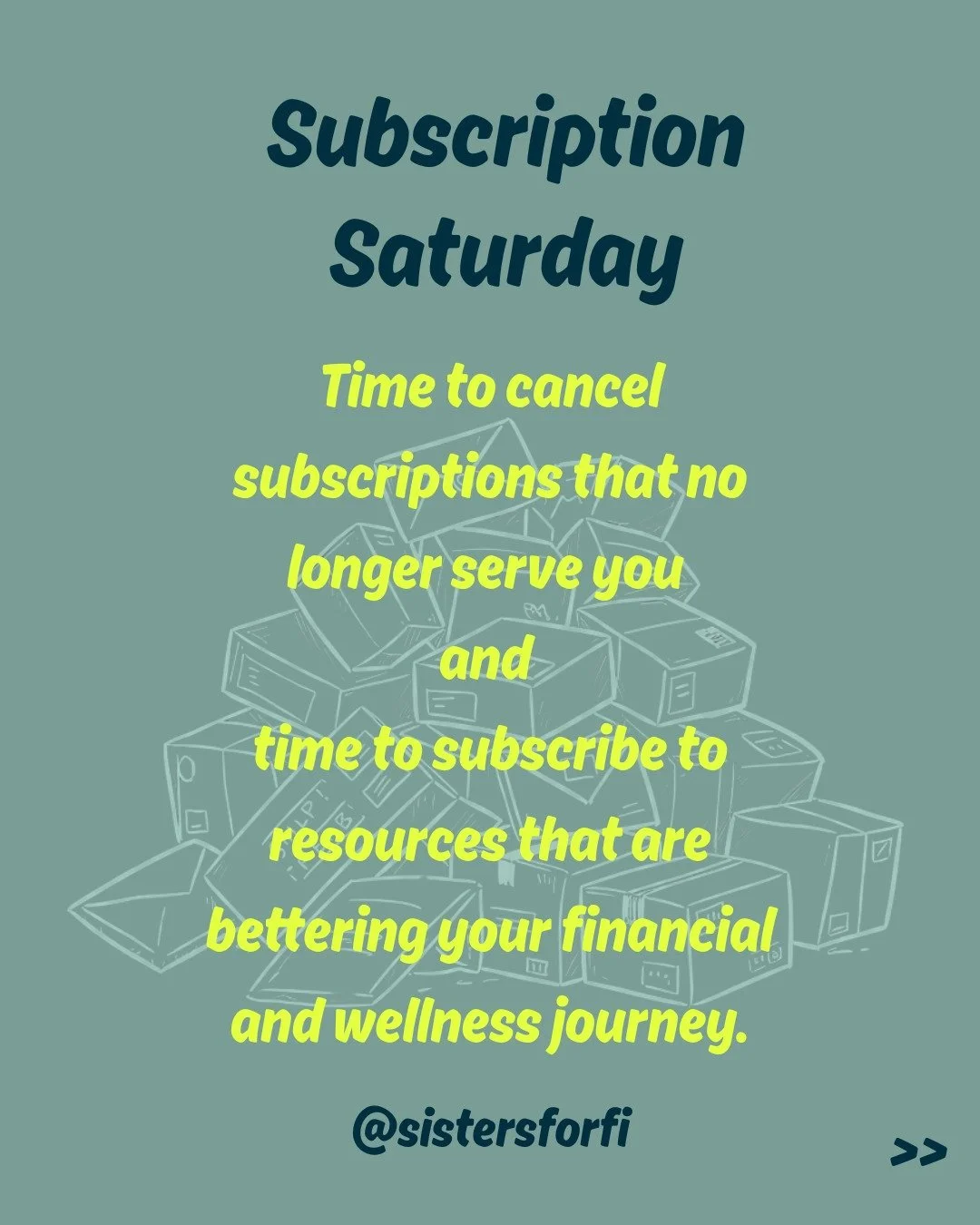 Remember that you're not committed to anything for a lifetime (maybe except family 😂). It's ok to reset. Unsubscribe and get rid of things that are no longer relevant to your current life so you can focus and spend your time and resources on the thi