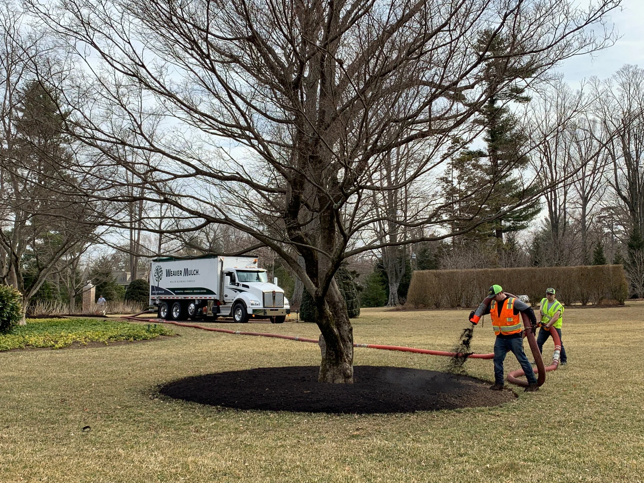 Mulch Blowing — Weaver Mulch