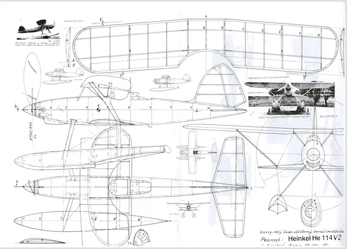 He 114 float bi plane