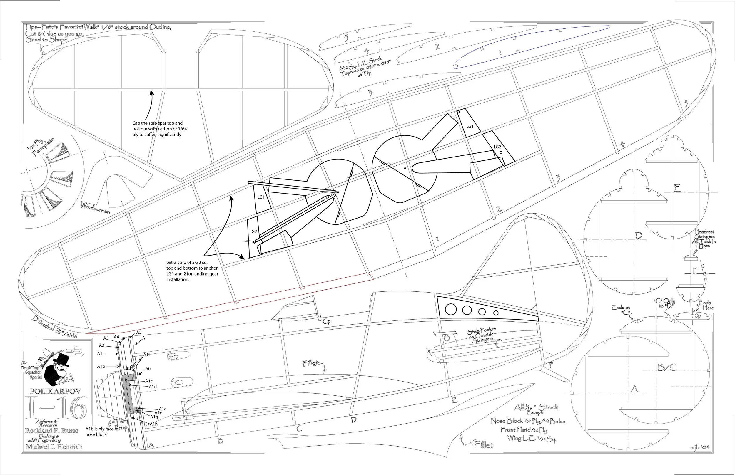 Polikarpov I16 Dimescale plan