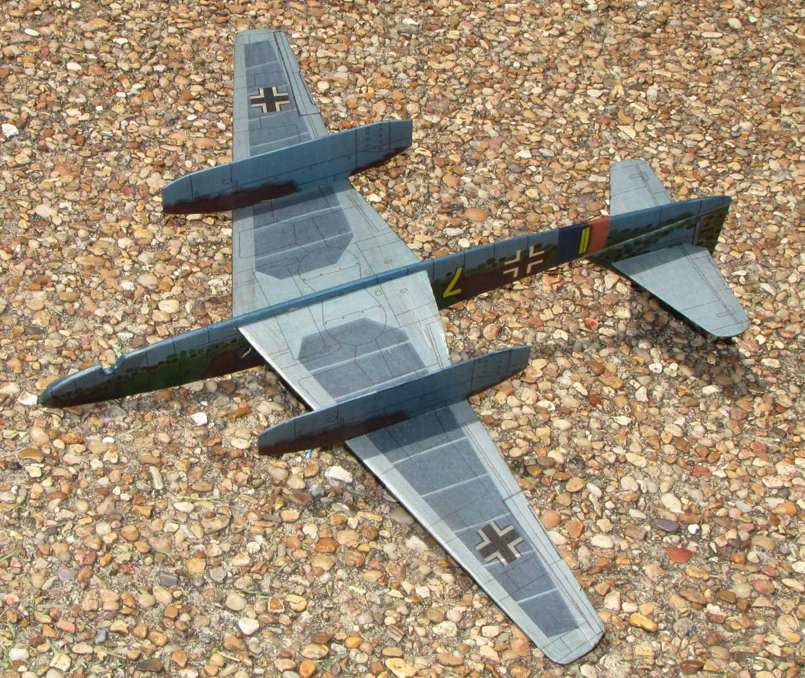 Printed tissue for covering the ME262 jet cat glider