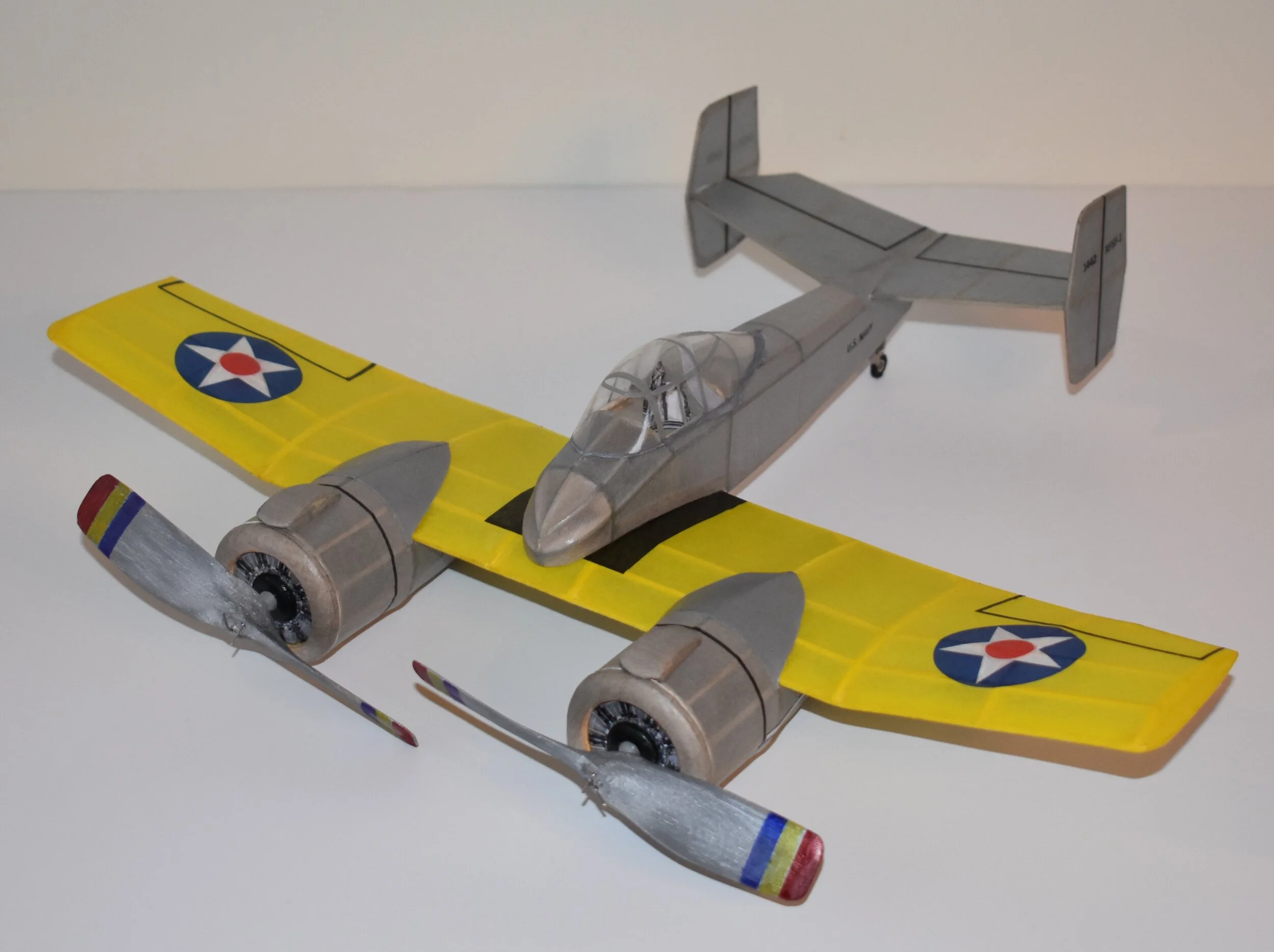 Grumman XF5F dime scale (16" wingspan).