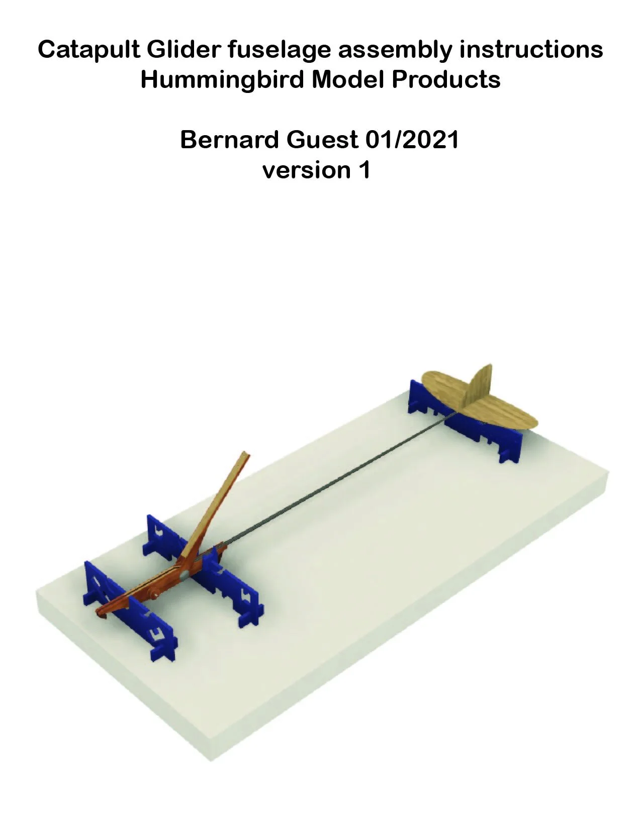 Instructions for assembling the HMP catapult glider fuselages. 
