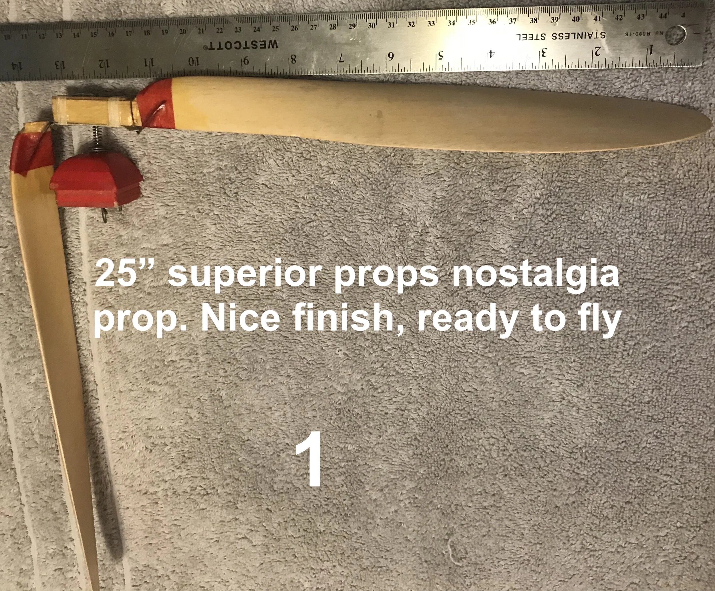 Simple wakefield and open rubber montreal stop front ends with prop blades.