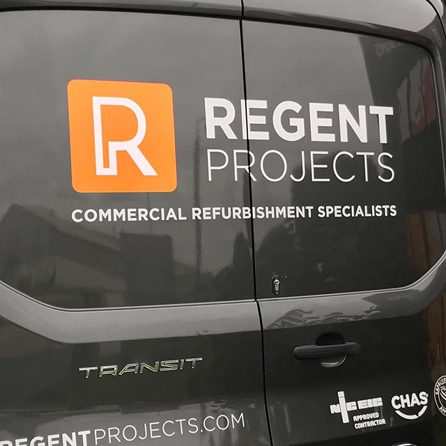 Another addition to regent projects fleet branding plus wrapped wing mirrors #manorsigns #vehiclegraphics