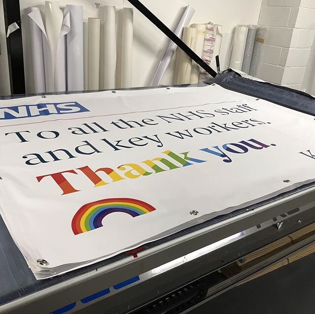 Some printed banners produced for #kebbellhomes #nhsheroes #nhs