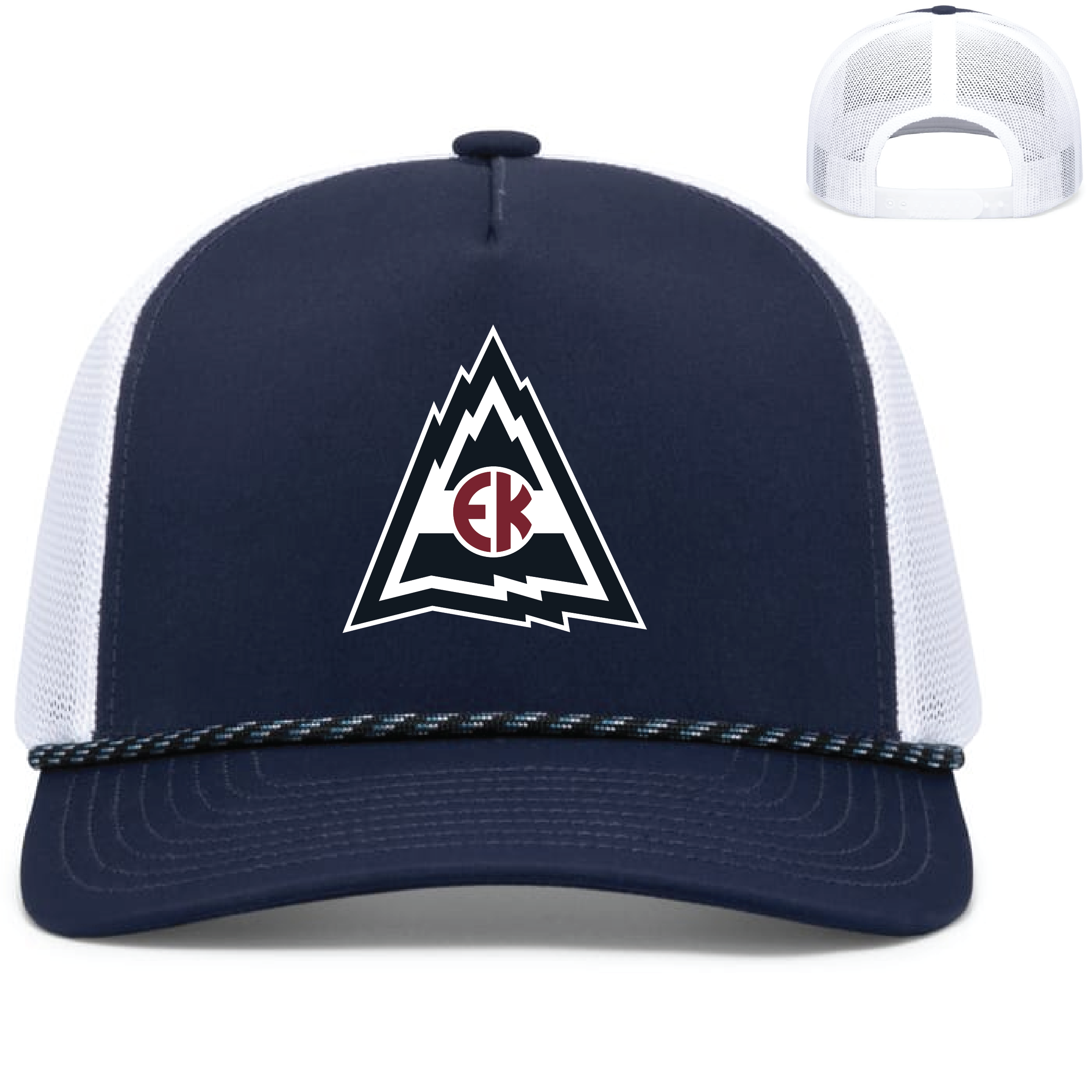 EK Avs - Weekender Trucker Cap - P423/Navy with Rope