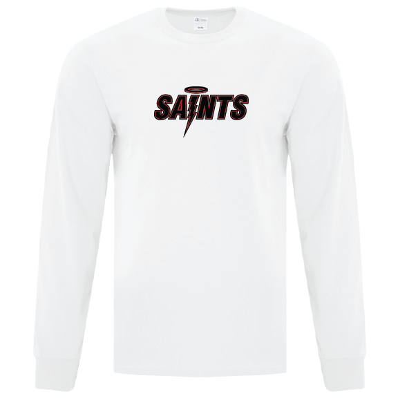 Saints - ATC Adult Everyday Cotton LS - ATC1015/White
