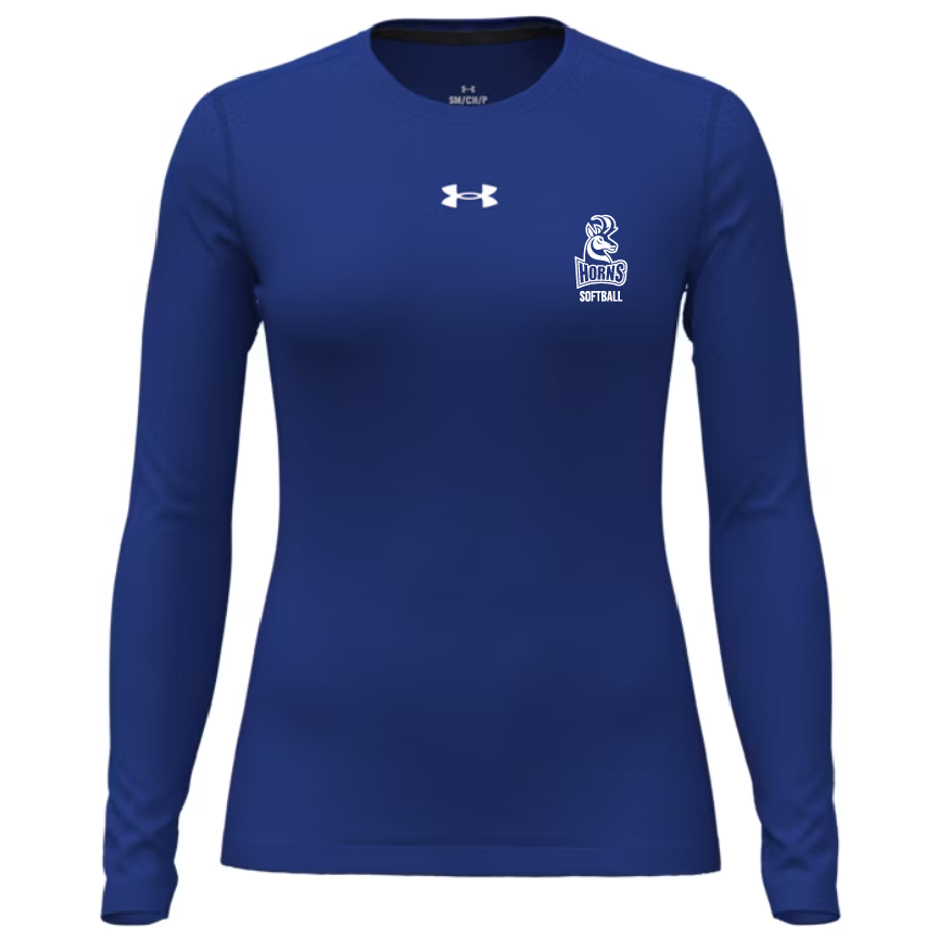 Horns Softball - UA Women's ColdGear Crew LS - 6013664-400