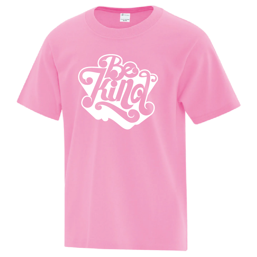 CTK - ATC Youth Cotton Tee - ATC1000Y/Candy Pink (Large Be Kind)