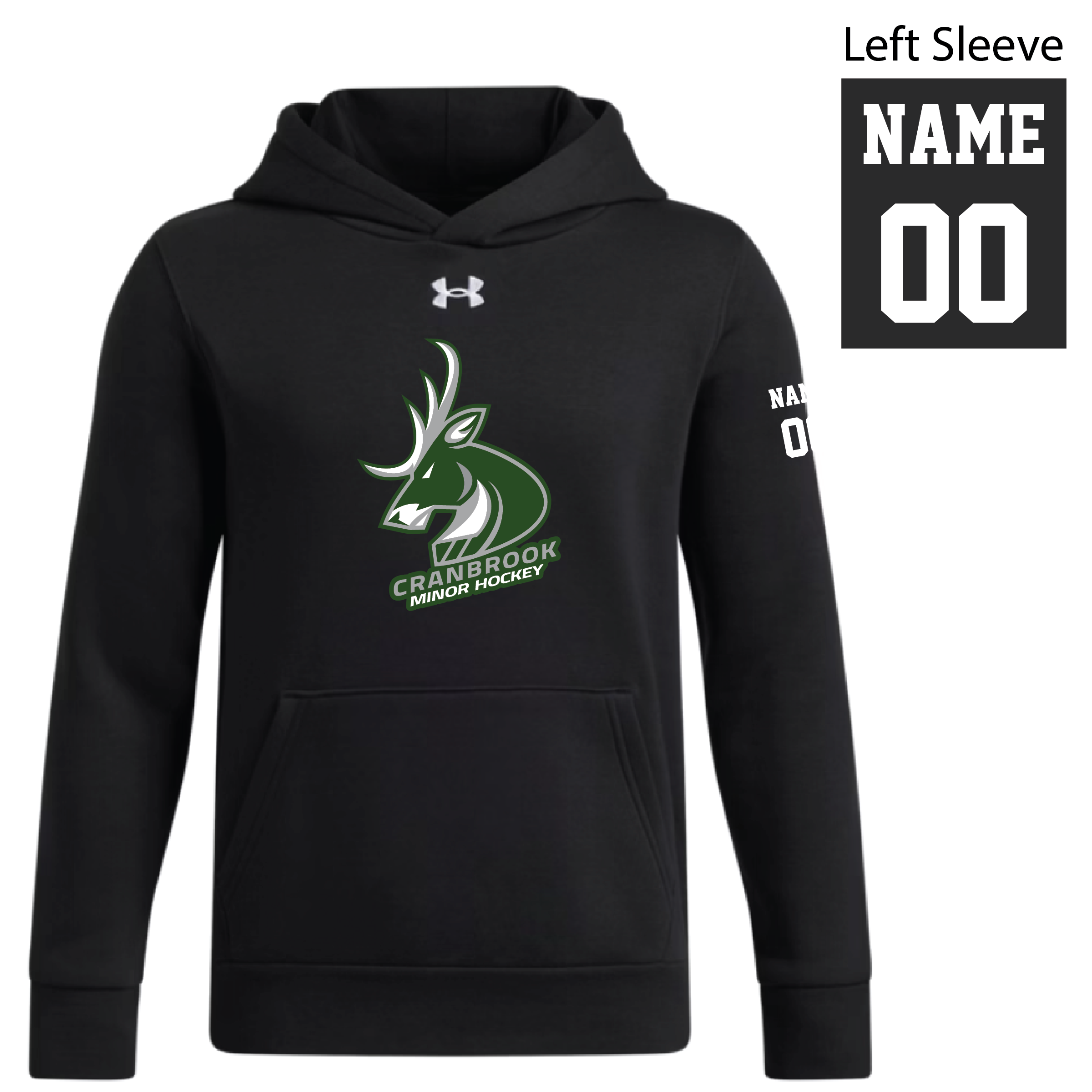 Bucks - UA Youth Icon Fleece Hoodie - 6014162-001 (Name/Number)