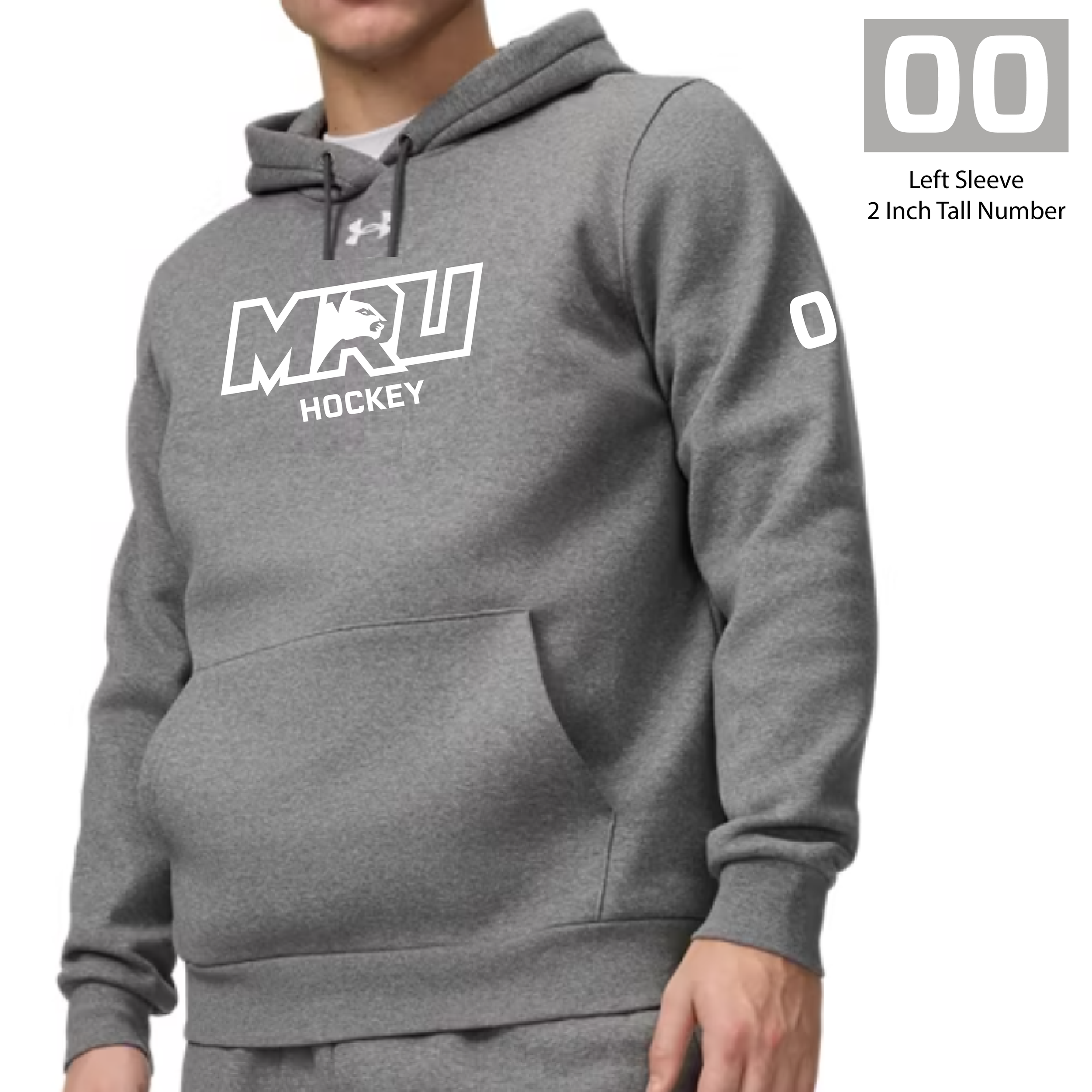 MRUWH - UA Men's Icon Fleece Hoodie - 6014161-012 (Number)
