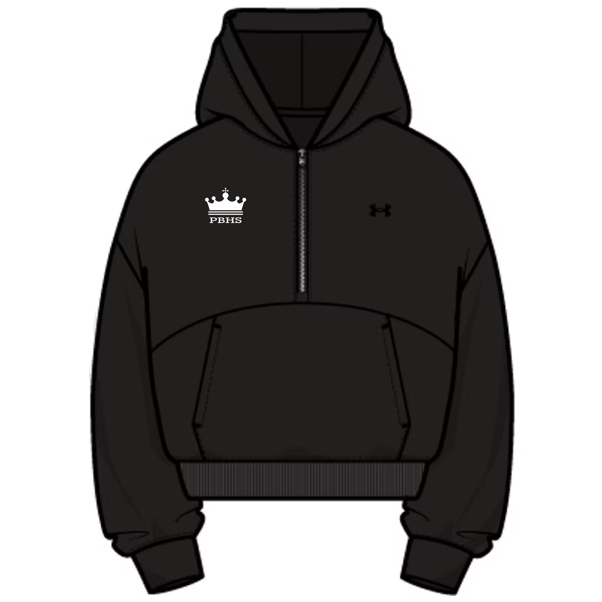 PBHS - UA Women's Icon Fleece 1/2 Zip Hoodie - 6012843-008