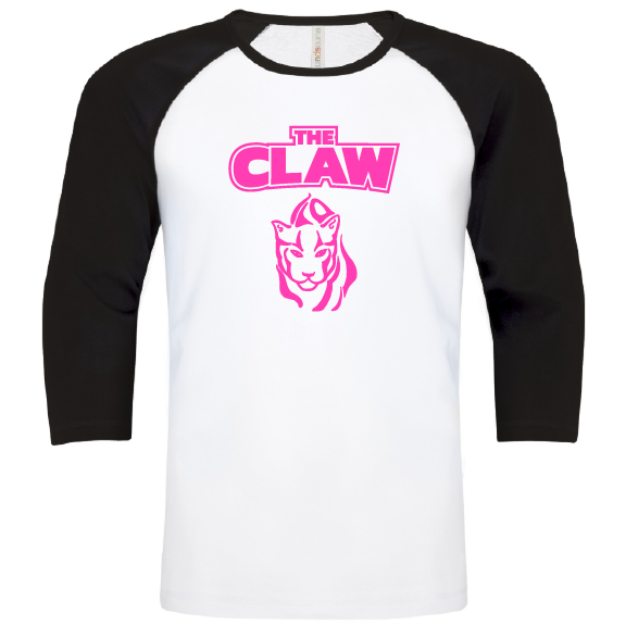 Claw - ATC Adult Europsun Baseball Tee - ATC0822 - Black/White (Pink)
