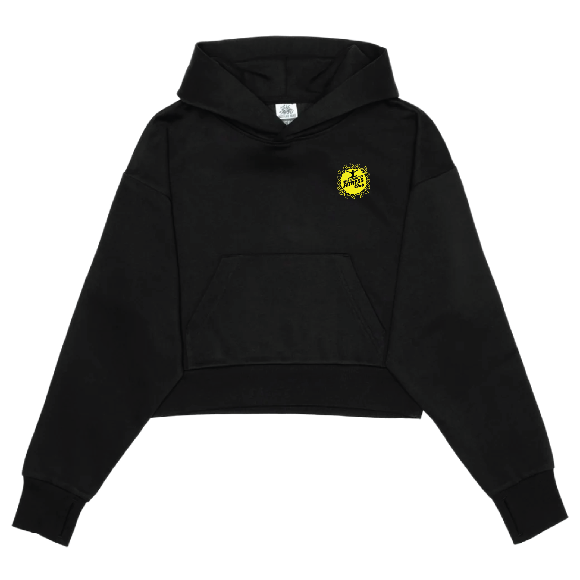 Gymnastics - Just Like Hero Women's Cropped Hoodie - 2120C/Black