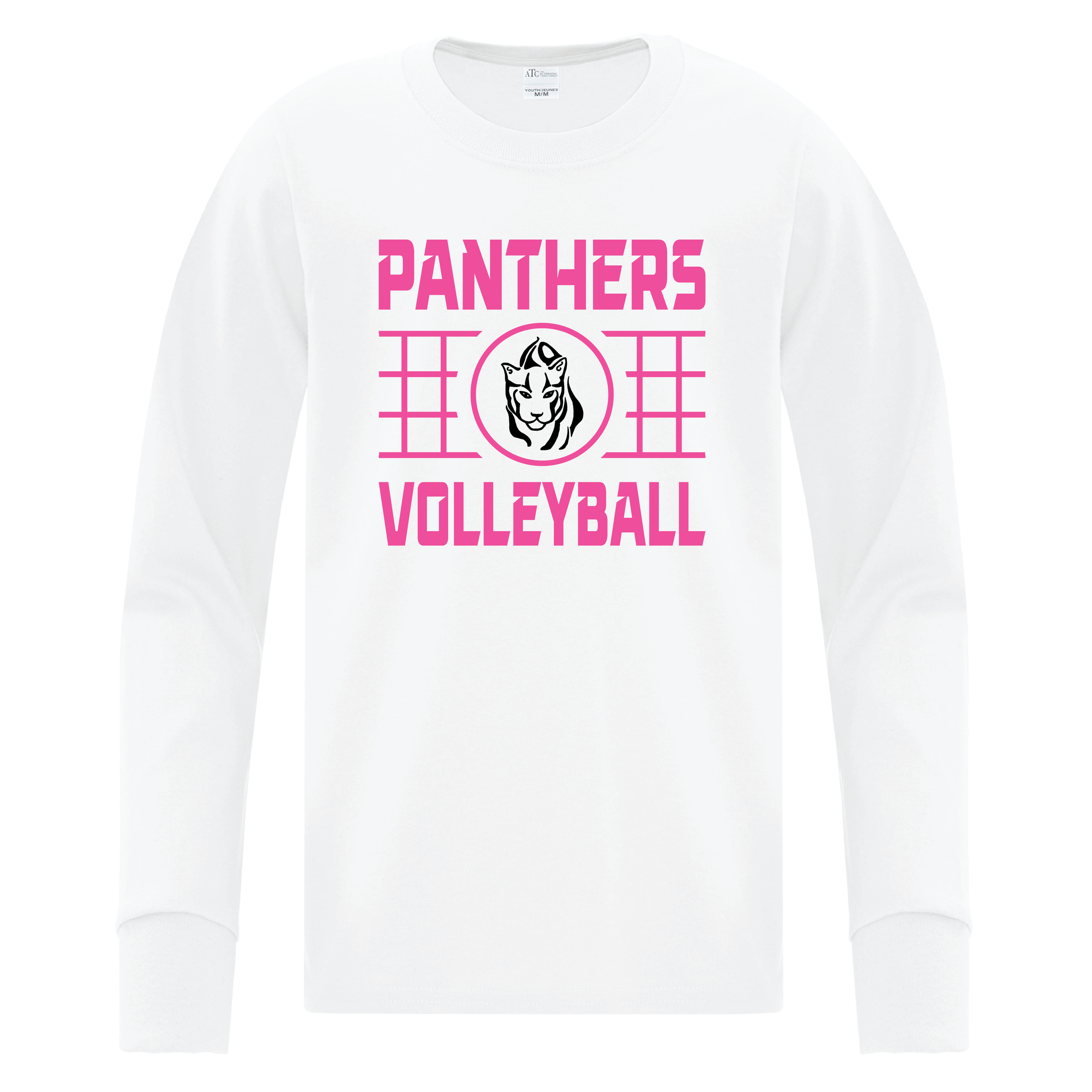PV - ATC Youth Cotton LS - ATC1015Y/White (Net logo)