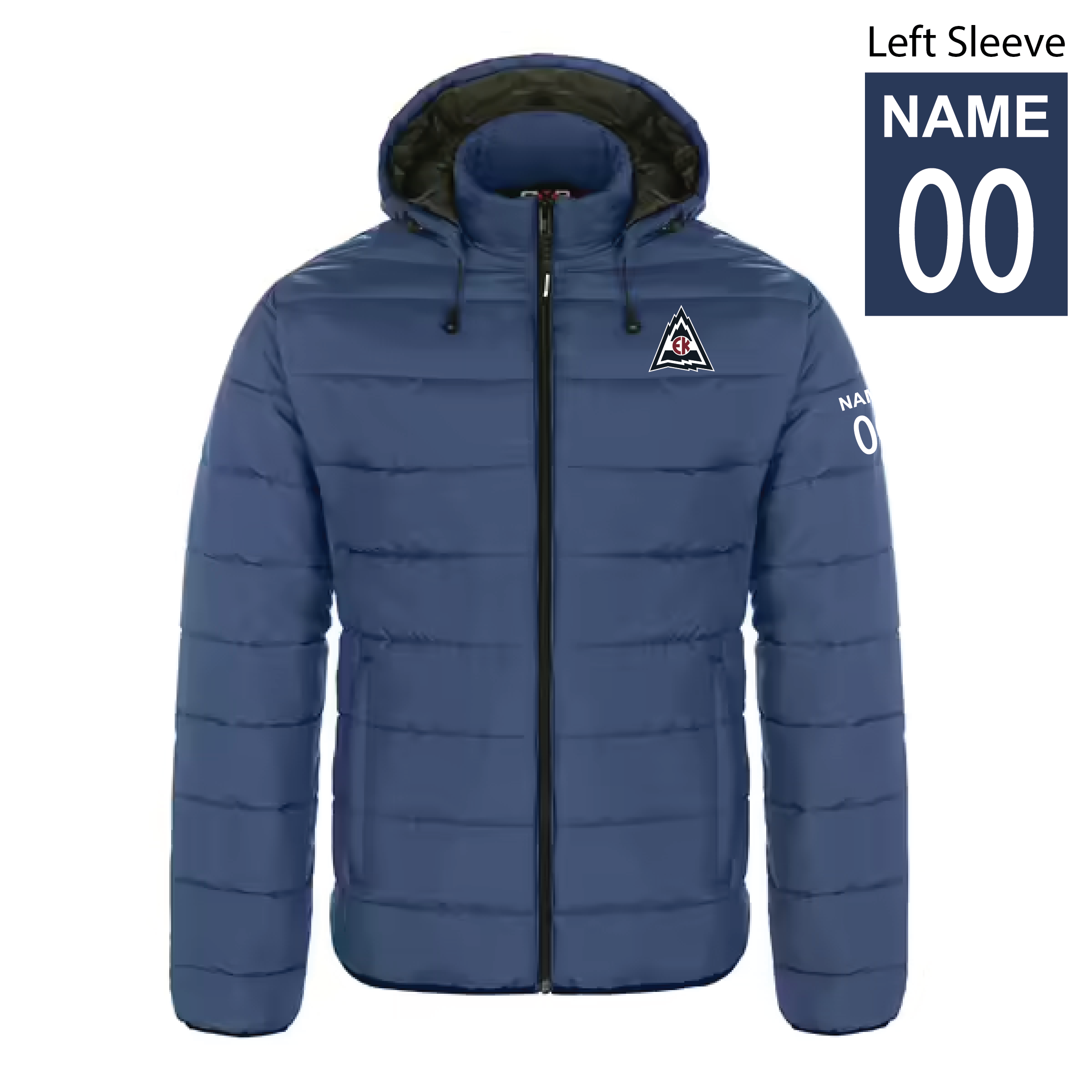 EK Avs - CS Women's Glacial Puffy Jacket - L00981/Navy (Name/Number)