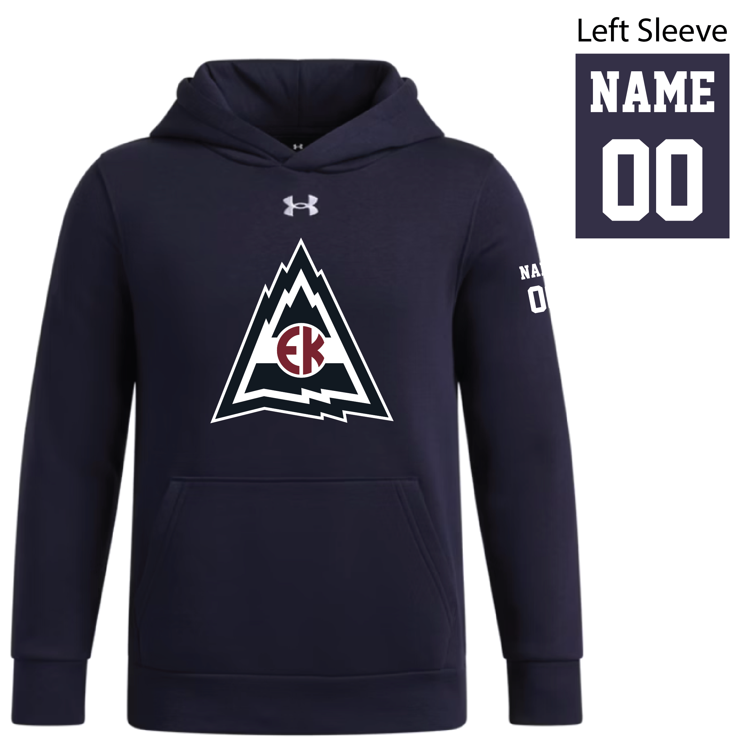 EK Avs - UA Youth Icon Fleece Hoodie - 6014162-410 (Name/Number)