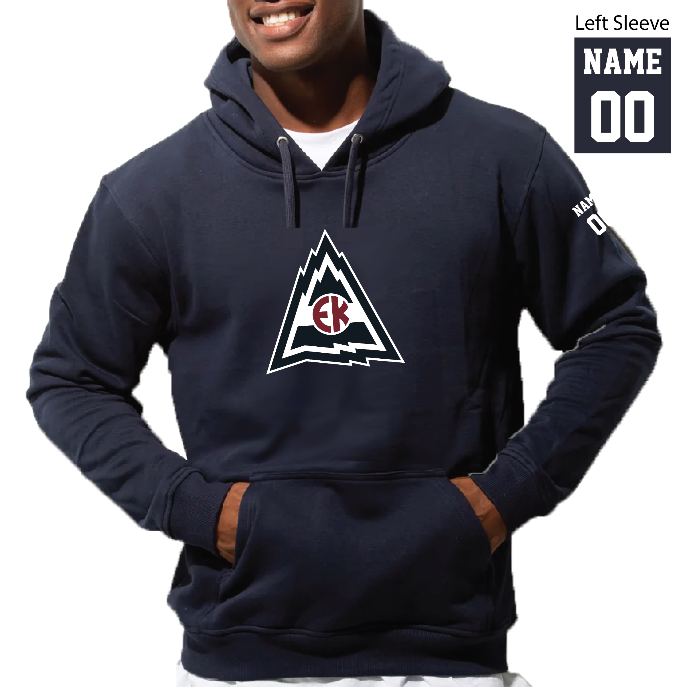 EK Avs - Just Like Hero Adult Hoodie - 2020/Navy (Name/Number)
