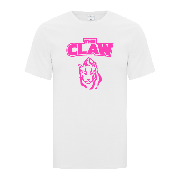Claw - ATC Adult Everyday Cotton Tee - ATC1000/White (Pink)