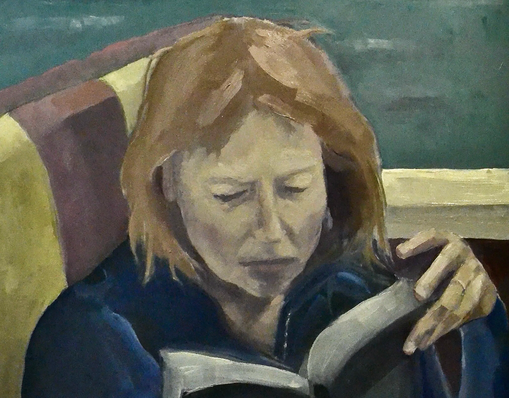Sara Reading by the Sea (detail)