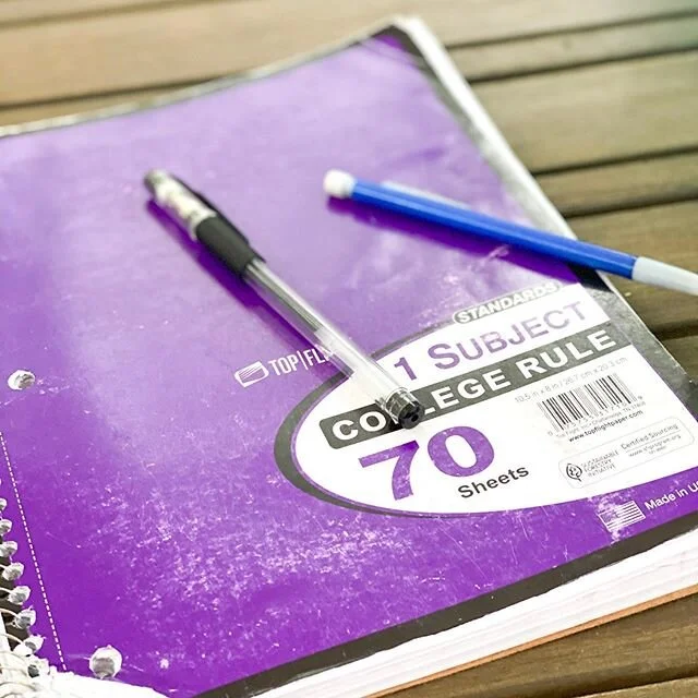 It always starts out with a ratty old notebook and a long car ride! Every time we start a new adventure we take a ride and one of us starts writing ideas as fast as they can come to our brains while the other drives! Today is one of those days! It&rs