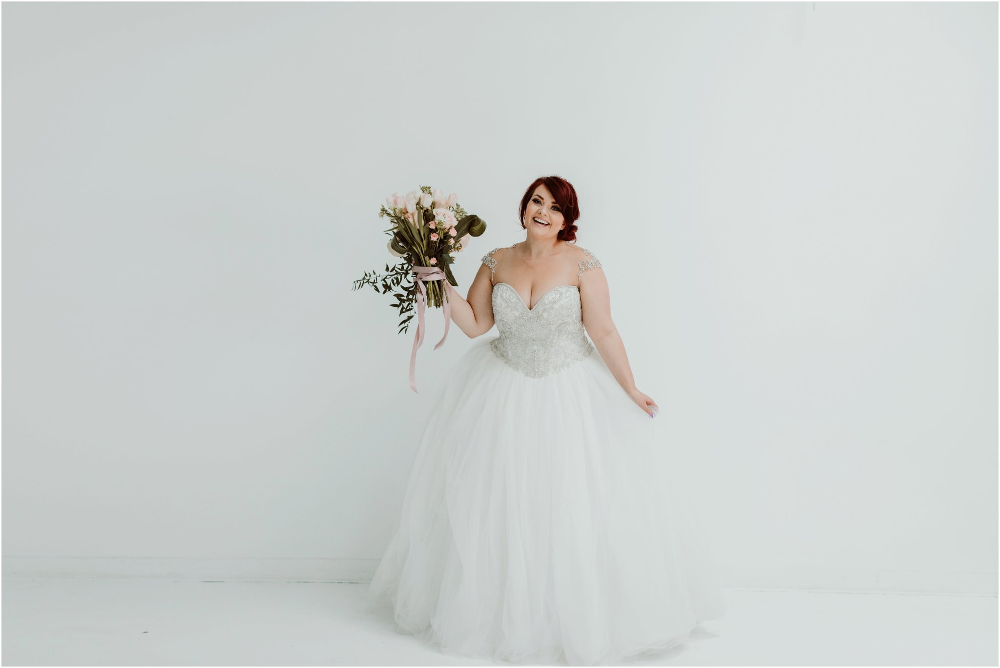Sweetheart neckline on plus size ball gown