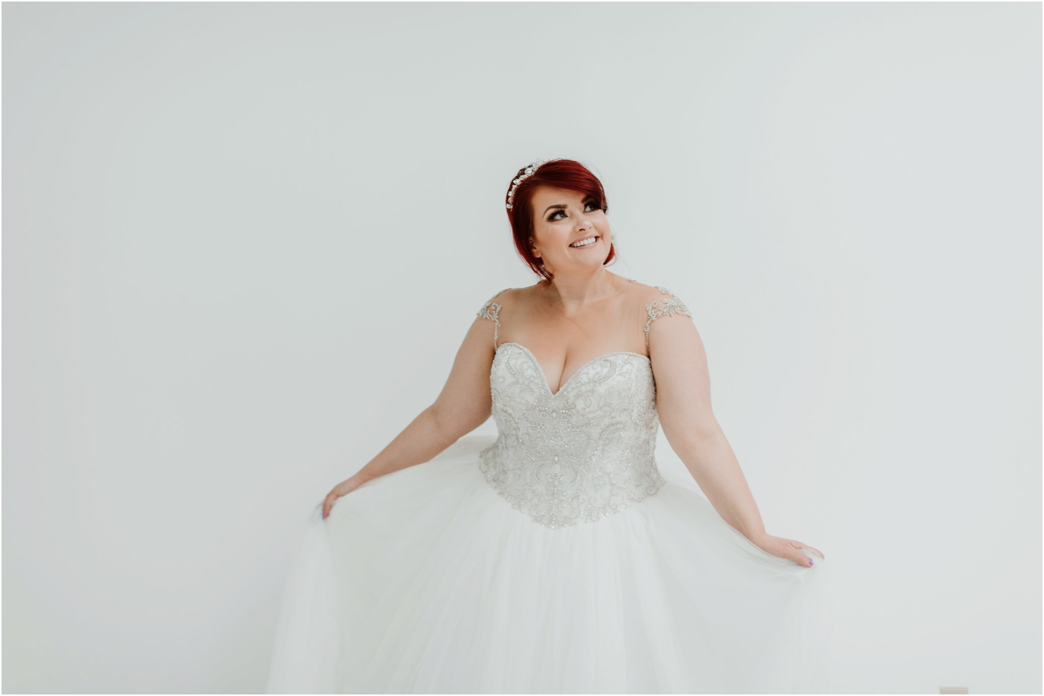 Beautiful bride in her ball gown