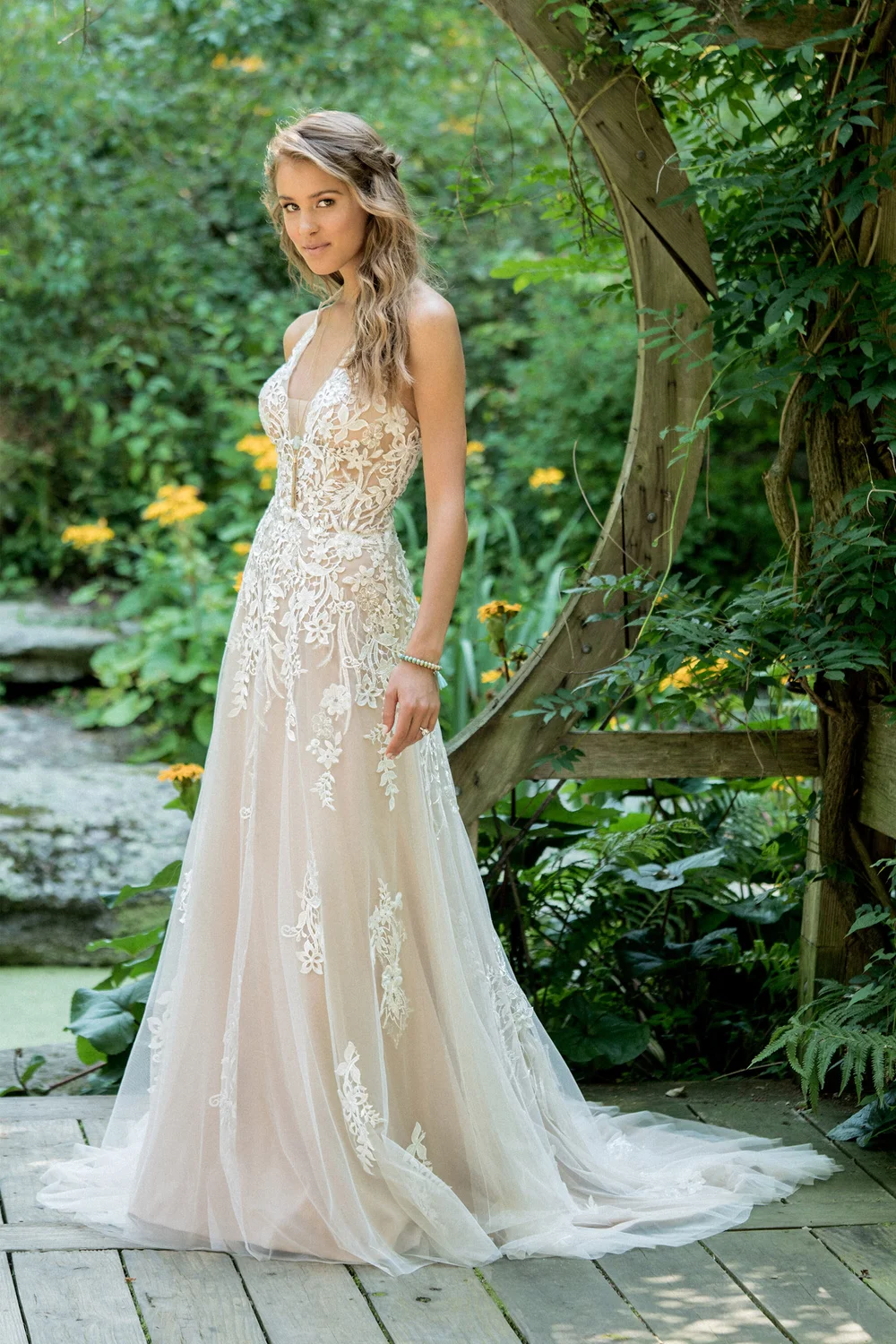 white christmas dresses Layered Lace A-Line Bridal Gown 14 / Off White main image 0
