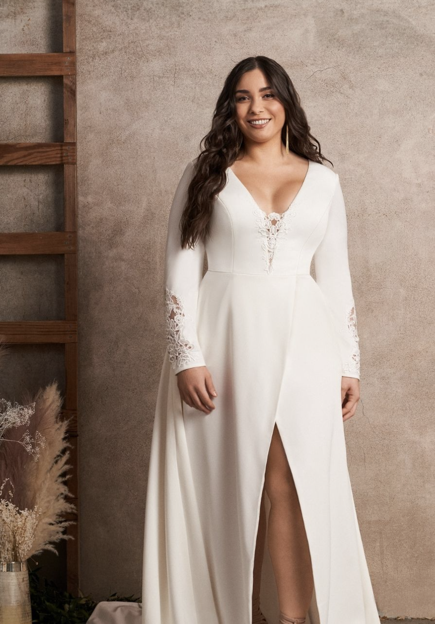 Plus size bridal gown for second marriages