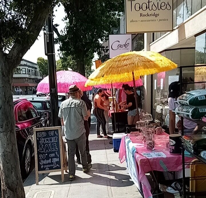 Pop up vendors at Tootsies and Crush