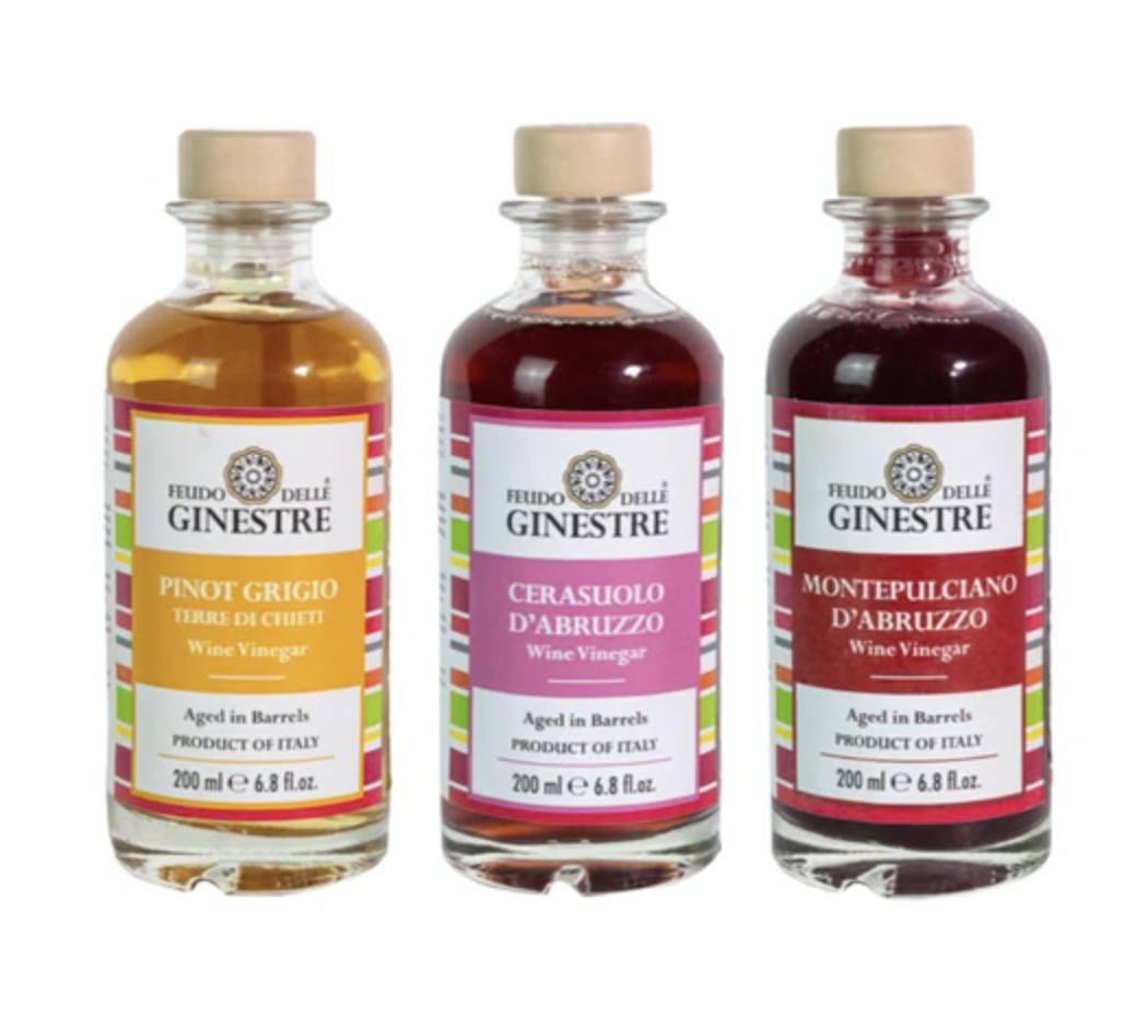 Wine Vinegars from Feudo delle Ginestre &mdash; Find these Italian stunners only at Market Hall Foods!

&quot;When our buyers heard there was a family in Abruzzo making estate-grown, single-variety wine for the purpose of crafting it into balanced an