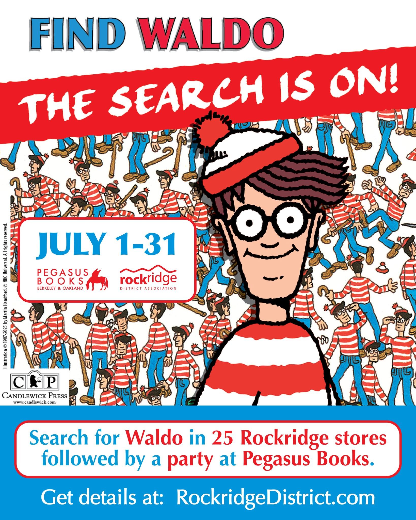 WHERE’S WALDO? …In Rockridge, of course!
Enjoy some hide-and-seek fun designed to encourage residents and visitors to get to know their Rockridge businesses! There is no charge to participate, and the Waldo search lasts for the entire m