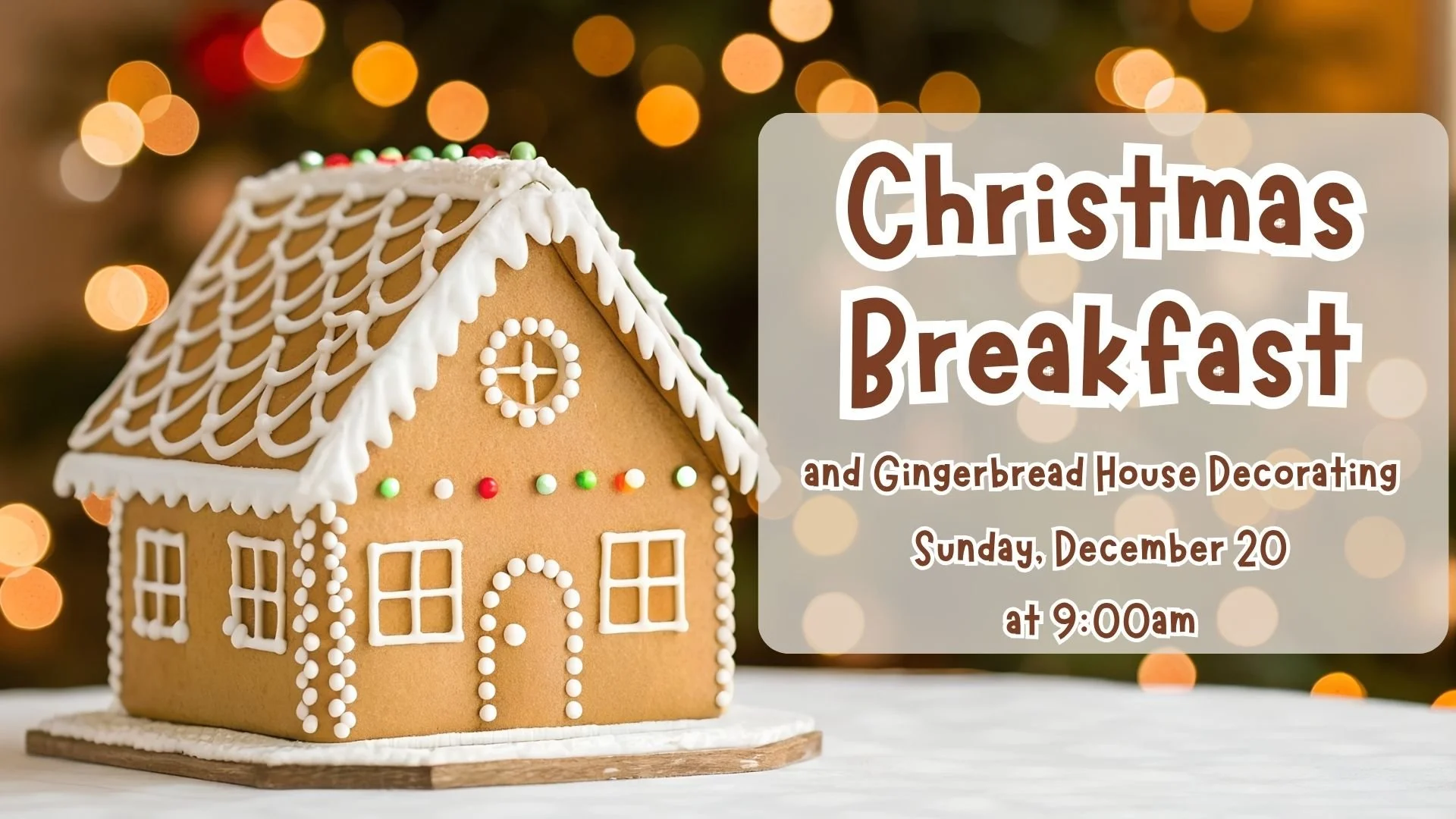 Christmas Breakfast and Ginger Bread House Decorating