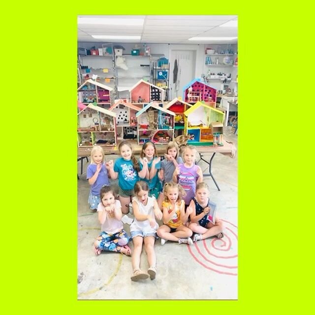 That&rsquo;s a wrap on a week of Dollhouse and Eric Carle camps with Miss Casie! There&rsquo;s still space in Fort Camp II July 13-15 with @kaleidokidsart !  This camp is so much fun, one camper is on his THIRD round attending!