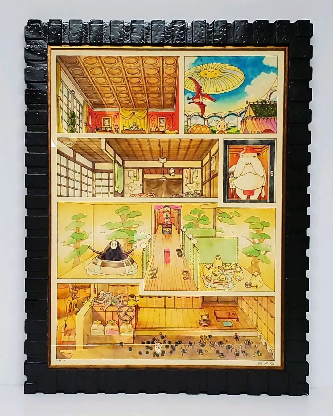 Check out this awesome Spirited Away print and moulding combo! We think they look absolutely cube-tastic together! What a cool way to display the bath house and all it's secrets.

Studio 71, a custom frame shop and pop culture gallery!

#studio71nc #