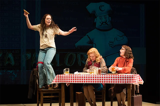 (l to r) Sara Bruner (Norma McCorvey), Sarah Jane Agnew (Sarah Weddington), and Susan Lynskey (Linda Coffee) in 'Roe' at Berkeley Rep. Photo: Jenny Graham