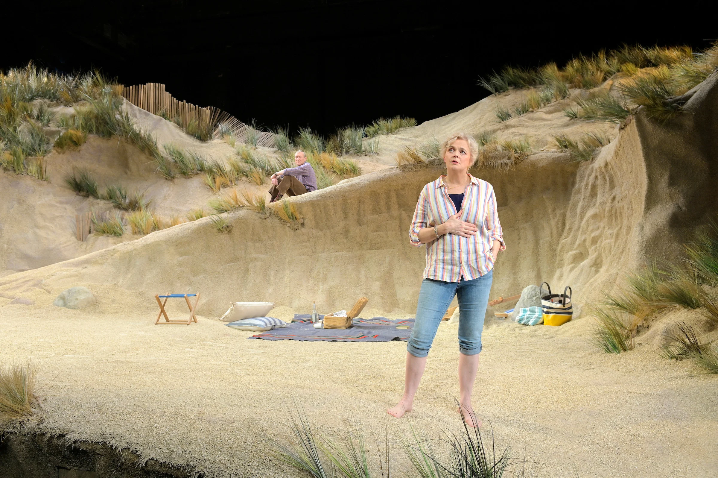 James Carpenter and Ellen McLaughlin in ‘Seascape’ at ACT. Photo by Kevin Berne