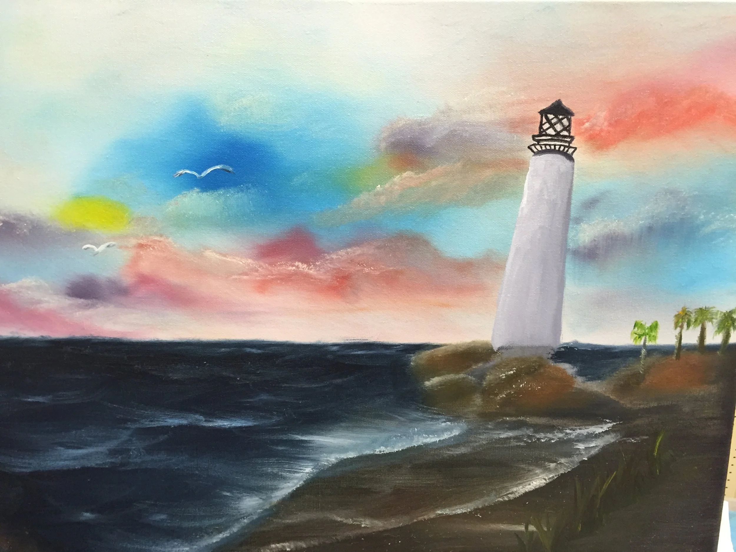 Lighthouse by the seashore