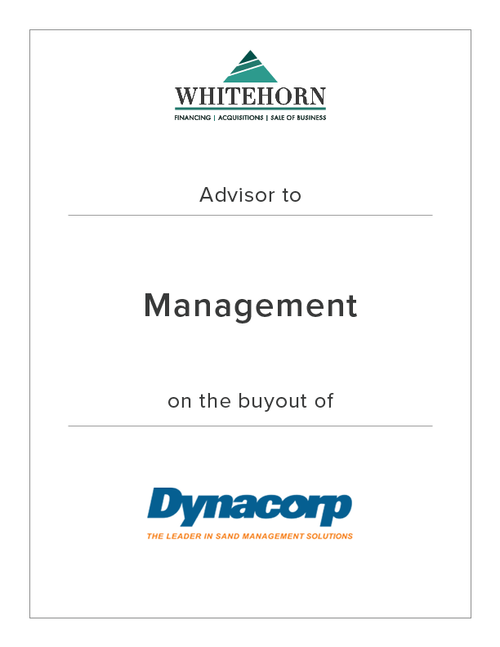 Dynacorp Management Buyout Transaction Tombstone