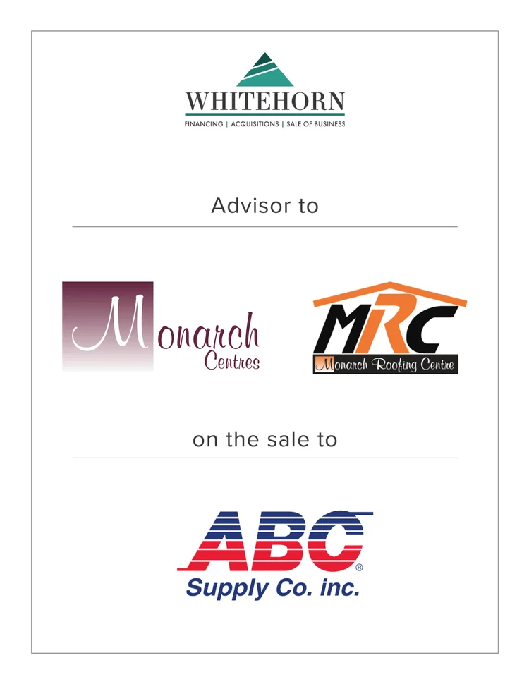 Sale of Monarch Roofing & Siding